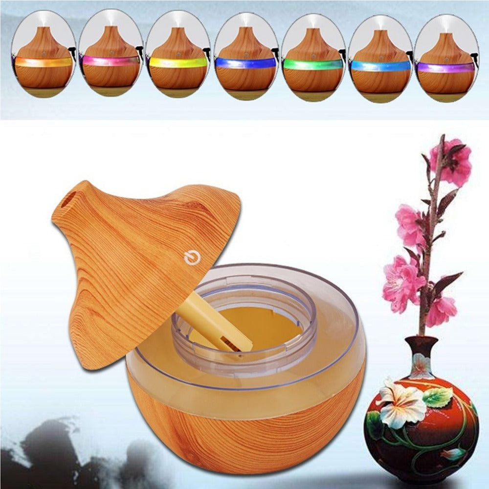 Wood Grain Aromatherapy USB Humidifier Drops