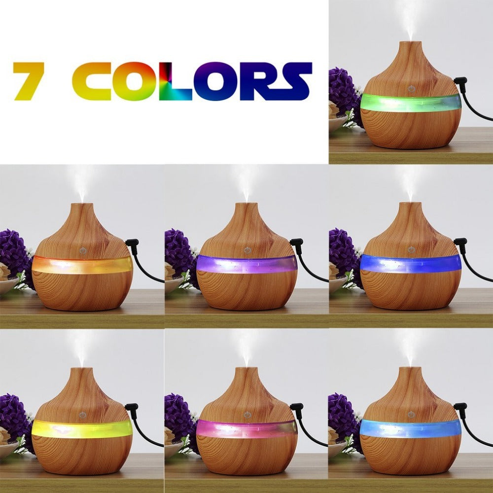 Wood Grain Aromatherapy USB Humidifier Drops