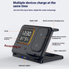 15W Wireless Chargers Stand 5 In1 LED Digital